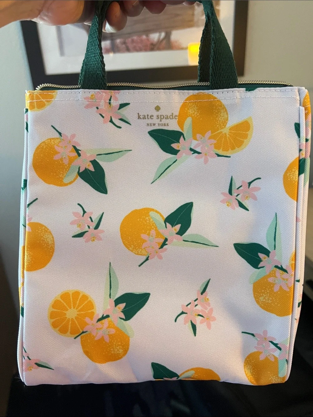 kate spade New York Citrus Print Tote Bag - White & Yellow